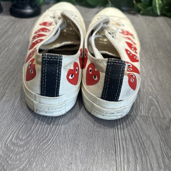 Size 9 - Converse Comme des Garçons Play x Chuck 70 Top Low Multi Heart - Picture 6 of 10